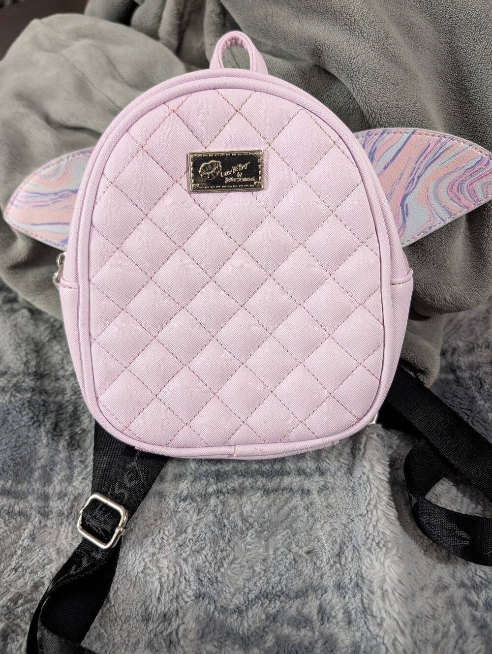 Luv Betsey by Betsey Johnson pink mini backpack iridescent butterfly wings